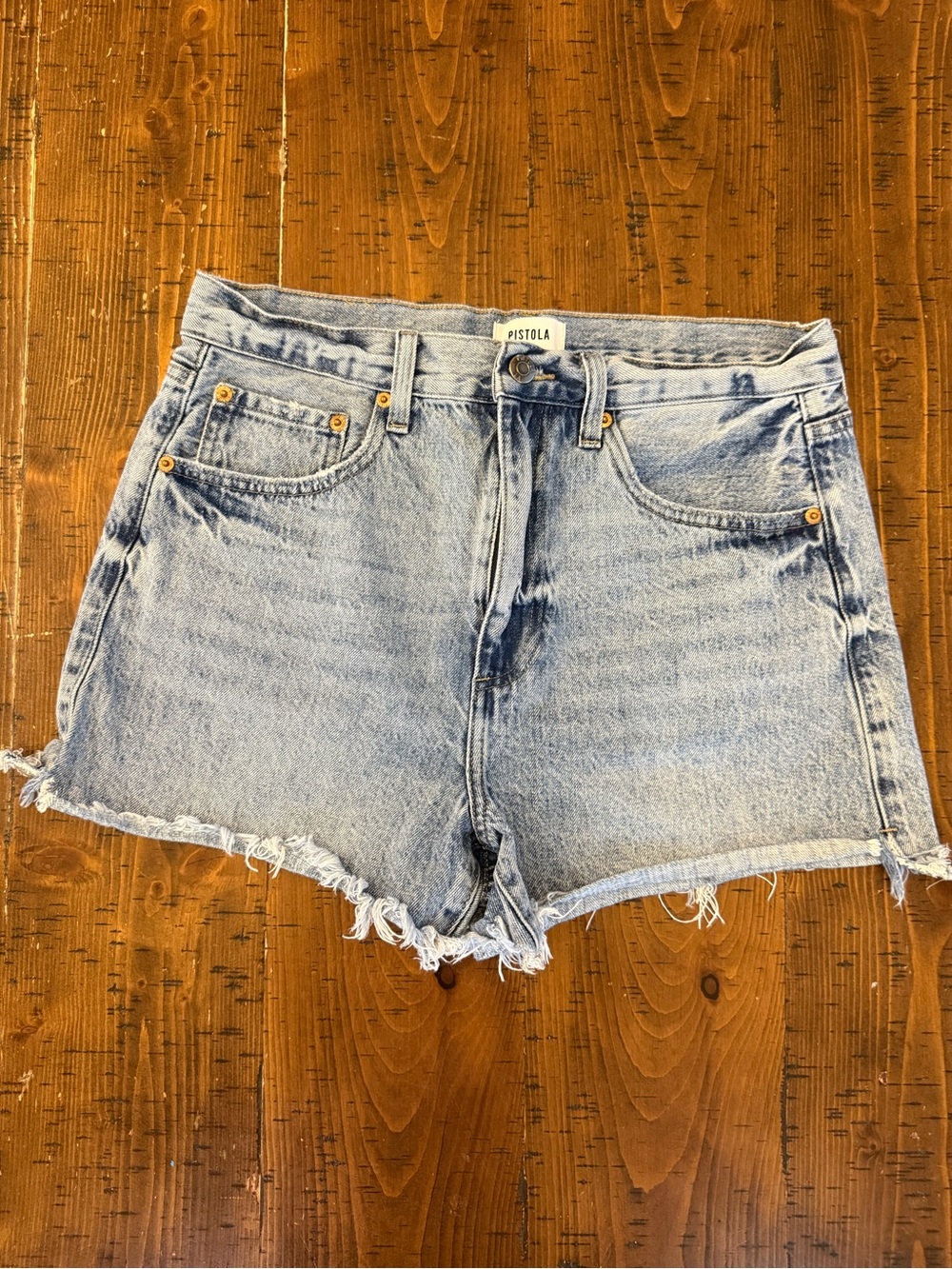 Pistola Denim Cut Off Jean Shorts Lighter Wash Sz 28 Like New
